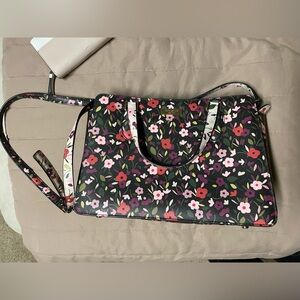 Black and floral Kate Spade shoulder bag